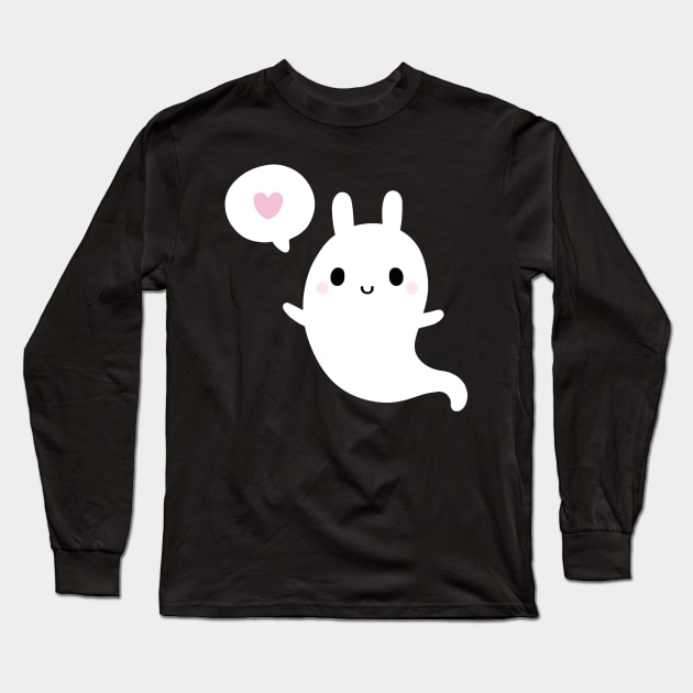 Cutie Bunny Ghost | Nikury Long Sleeve T-Shirt by Nikury